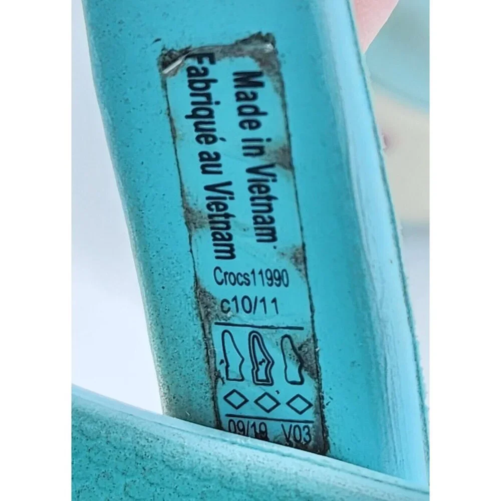 Crocs Kids Crocband ll Slip‎ On Clog Shoes Blue/Pink 11990 Youth Size C10/11